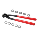 Max 10 Piece Stainless Steel Single Ear Hose Clamp+Ear Clamp Pincer 14.8-18mm