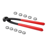 Max 10 Piece Stainless Steel Single Ear Hose Clamp+Ear Clamp Pincer 15.3-18.5mm
