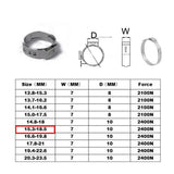 Max 10 Piece Stainless Steel Single Ear Hose Clamp+Ear Clamp Pincer 15.3-18.5mm