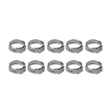 Max 10 Piece Stainless Steel Single Ear Hose Clamp+Ear Clamp Pincer 15.3-18.5mm