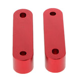Max Maxb Universal Fit Practical Aluminum Alloy Hood Spacer Risers Set Kit Red