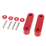 Max Maxb Universal Fit Practical Aluminum Alloy Hood Spacer Risers Set Kit Red