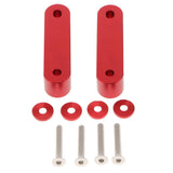 Max Maxb Universal Fit Practical Aluminum Alloy Hood Spacer Risers Set Kit Red