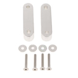 Max Maxb Universal Fit Practical Aluminum Alloy Hood Spacer Risers Set Kit Silver