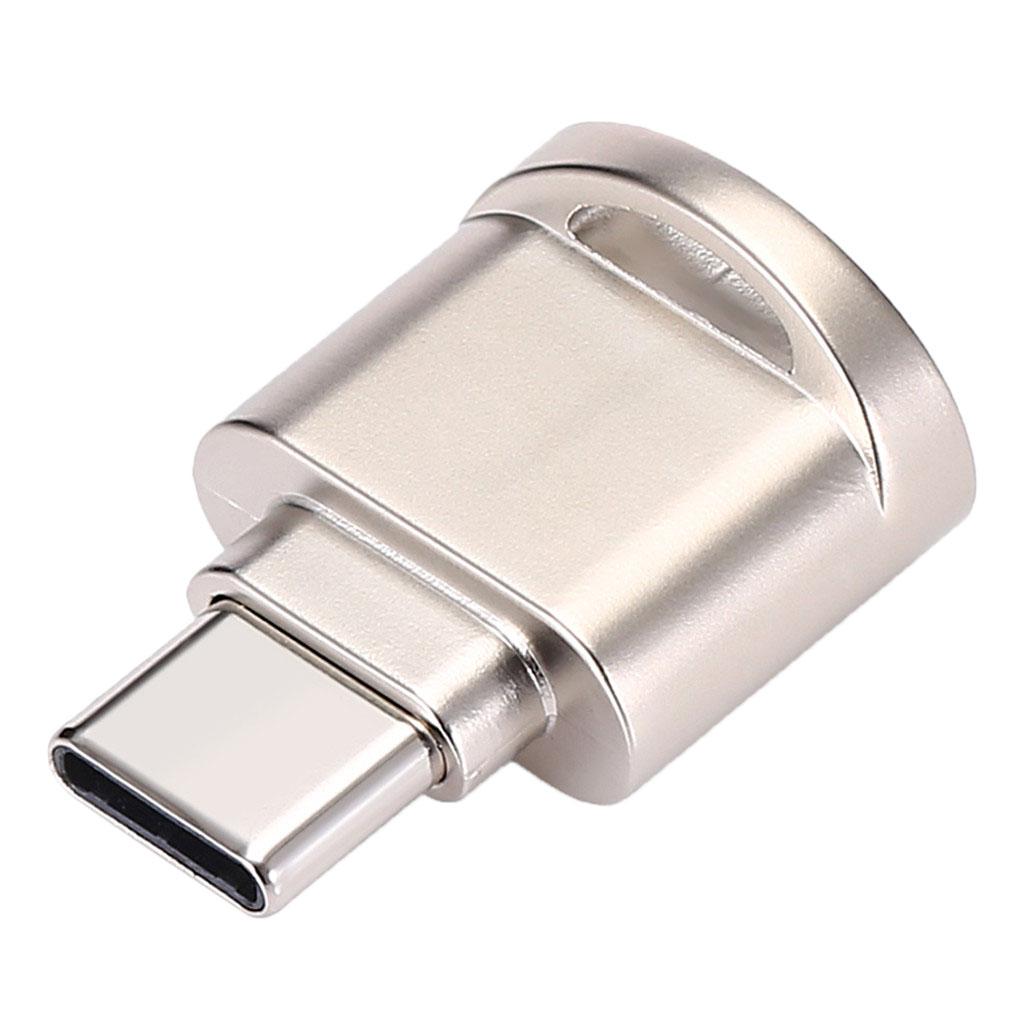 Max USB 3.1 Type-C to TF Card Reader OTG Adapter for Micro SD Card-Golden