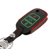 Maxbell Car Key Leather Remote Smart Key Cover Case Bag Protector for VW 75x40x15mm