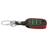 Maxbell Car Key Leather Remote Smart Key Cover Case Bag Protector for VW 75x40x15mm