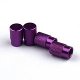 Max 4pcs Automatic Car Bicycle Wheel Tire Valve Stems Cap Dustproof Cover Purple