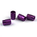 Max 4pcs Automatic Car Bicycle Wheel Tire Valve Stems Cap Dustproof Cover Purple