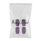 Max 4pcs Automatic Car Bicycle Wheel Tire Valve Stems Cap Dustproof Cover Purple