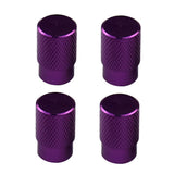 Max 4pcs Automatic Car Bicycle Wheel Tire Valve Stems Cap Dustproof Cover Purple