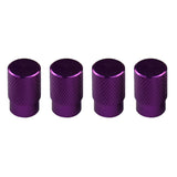 Max 4pcs Automatic Car Bicycle Wheel Tire Valve Stems Cap Dustproof Cover Purple