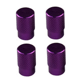Max 4pcs Automatic Car Bicycle Wheel Tire Valve Stems Cap Dustproof Cover Purple