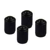 Max 4pcs Car Bicycle Aluminum Alloy Wheel Tire Stem Valve Caps Dust Cover Black
