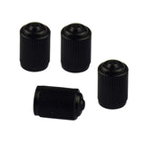 Max 4pcs Car Bicycle Aluminum Alloy Wheel Tire Stem Valve Caps Dust Cover Black