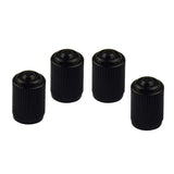 Max 4pcs Car Bicycle Aluminum Alloy Wheel Tire Stem Valve Caps Dust Cover Black