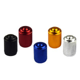 Max 4pcs Car Bicycle Aluminum Alloy Wheel Tire Stem Valve Caps Dust Cover Black