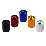Max 4pcs Car Bicycle Aluminum Alloy Wheel Tire Stem Valve Caps Dust Cover Black