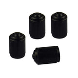 Max 4pcs Car Bicycle Aluminum Alloy Wheel Tire Stem Valve Caps Dust Cover Black