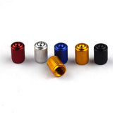 Max 4pcs Car Bicycle Aluminum Alloy Wheel Tire Stem Valve Caps Dust Cover Black