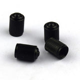 Max 4pcs Car Bicycle Aluminum Alloy Wheel Tire Stem Valve Caps Dust Cover Black