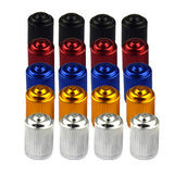 Max 4pcs Car Bicycle Aluminum Alloy Wheel Tire Stem Valve Caps Dust Cover Black