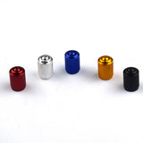 Max 4pcs Car Bicycle Aluminum Alloy Wheel Tire Stem Valve Caps Dust Cover Black