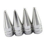 Max 4PCS Aluminum Spike Wheel/Tire Valve Stem Car Truck Air Caps Covers Silver