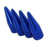 Max 4PCS Aluminum Spike Wheel/Tire Valve Stem Car Truck Air Caps Covers Blue