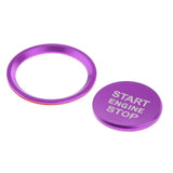 Max Engine Start Stop Ignition Button Cover Trim Sticker For Audi A4 A5 Purple