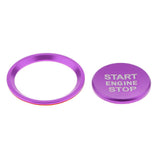 Max Engine Start Stop Ignition Button Cover Trim Sticker For Audi A4 A5 Purple