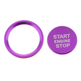 Max Engine Start Stop Ignition Button Cover Trim Sticker For Audi A4 A5 Purple