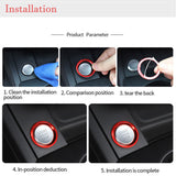Max Engine Start Stop Ignition Button Cover Trim Sticker For Audi A4 A5 Purple