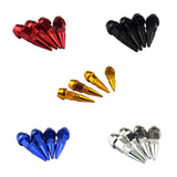 Max 4 Pieces Car Auto Moto Spike Shape Tire Stem Valve Cap Red