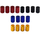 Max Maxb 4 Pack Car Bicycle Aluminum Wheel Tire Stem Valve Caps Dust Cover Black