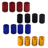 Max Maxb 4 Pack Car Bicycle Aluminum Wheel Tire Stem Valve Caps Dust Cover Black