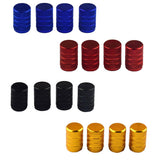 Max Maxb 4 Pack Car Bicycle Aluminum Wheel Tire Stem Valve Caps Dust Cover Black