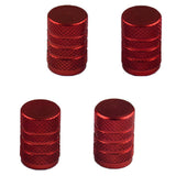 Max Maxb 4 Pack Car Bicycle Aluminum Wheel Tire Stem Valve Caps Dust Cover Red