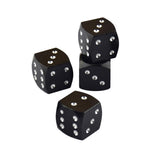 Max 4 Pieces Dice Dust Valve Caps Novelty Fun Retro Auto Car-styling Black
