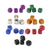 Max 4 Pieces Dice Dust Valve Caps Novelty Fun Retro Auto Car-styling Black