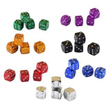 Max 4 Pieces Dice Dust Valve Caps Novelty Fun Retro Auto Car-styling Black