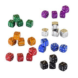 Max 4 Pieces Dice Dust Valve Caps Novelty Fun Retro Auto Car-styling Black