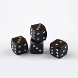 Max 4 Pieces Dice Dust Valve Caps Novelty Fun Retro Auto Car-styling Black