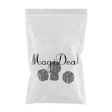 Max 4 Pieces Dice Dust Valve Caps Novelty Fun Retro Auto Car-styling Black