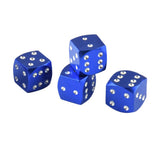 Max 4 Pieces Dice Dust Valve Caps Novelty Fun Retro Auto Car-styling Blue