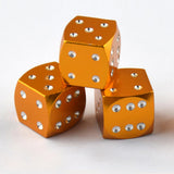 Max 4 Pieces Dice Dust Valve Caps Novelty Fun Retro Auto Car-styling Golden
