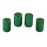 Max 4 Pieces Car Bicycle Aluminum Wheel Tire Stem Valve Caps Dust Cover Green