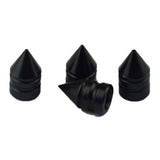Max 4 Pieces Aluminum Tire/Rim Valve/Wheel Spike Cover Stems Cap Black