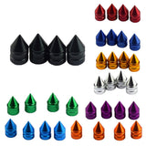Max 4 Pieces Aluminum Tire/Rim Valve/Wheel Spike Cover Stems Cap Black