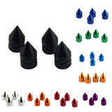Max 4 Pieces Aluminum Tire/Rim Valve/Wheel Spike Cover Stems Cap Black